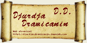 Đurđa Dramićanin vizit kartica